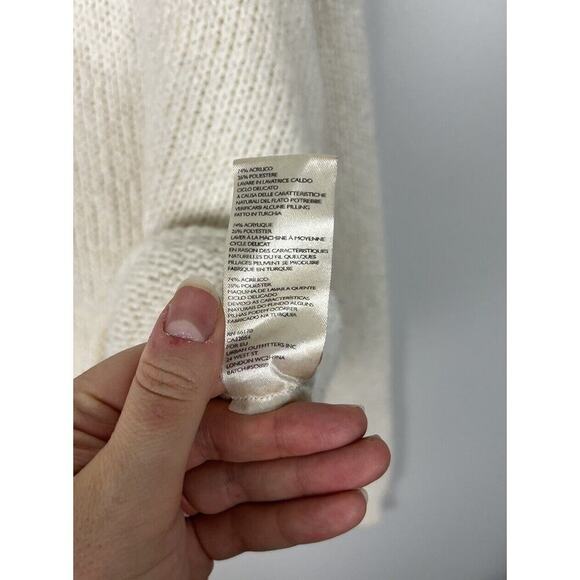 Urban Outfitters Kai Cropped Chunky Cardigan Size Medium Cream Knit Women’s - Picture 7 of 7